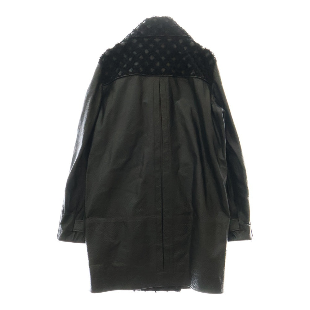CHANEL(シャネル) ラムレザーツイードコート レディース ブラック P4434C00189