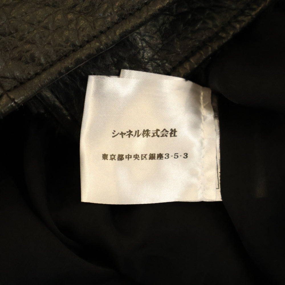 CHANEL(シャネル) ラムレザーツイードコート レディース ブラック P4434C00189