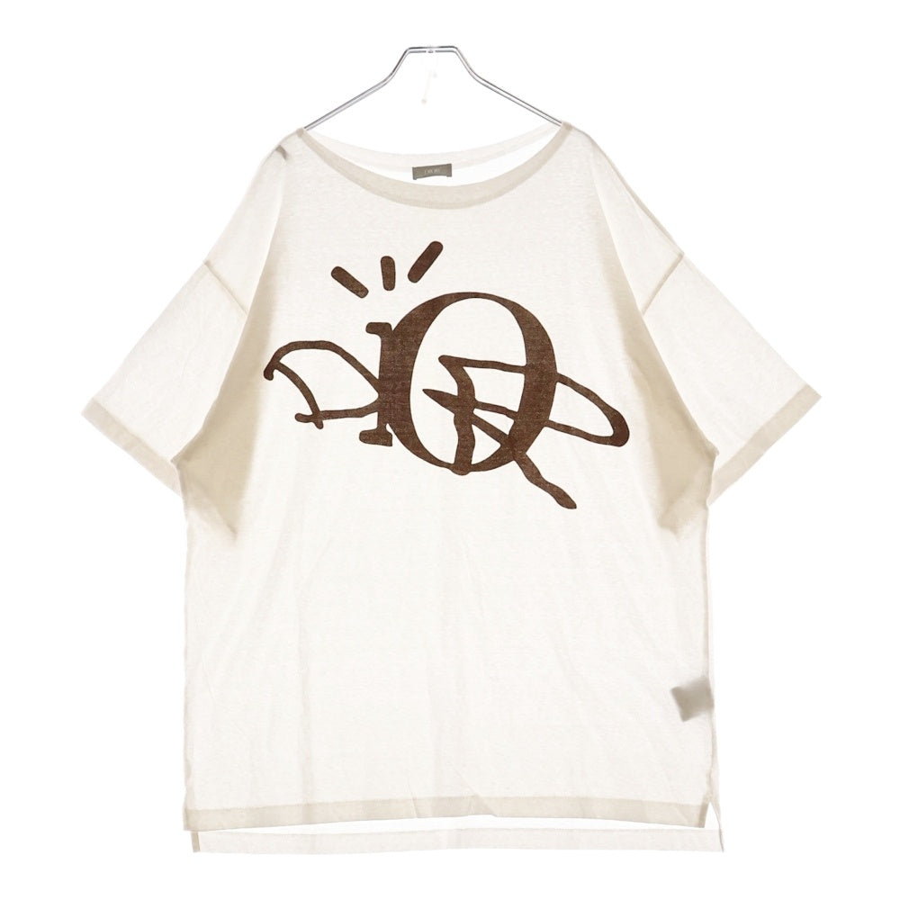 DIOR(ディオール) 22AW ×Travis Scott Cactus Jack カクタスジャック フロントプリント クルーネック 半袖Tシャツ ホワイト 283J632A0752