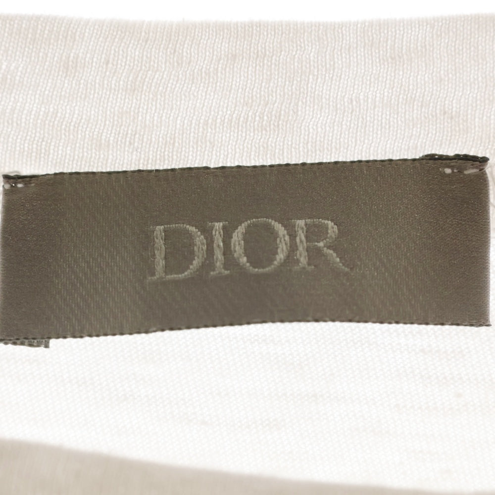 DIOR(ディオール) 22AW ×Travis Scott Cactus Jack カクタスジャック フロントプリント クルーネック 半袖Tシャツ ホワイト 283J632A0752