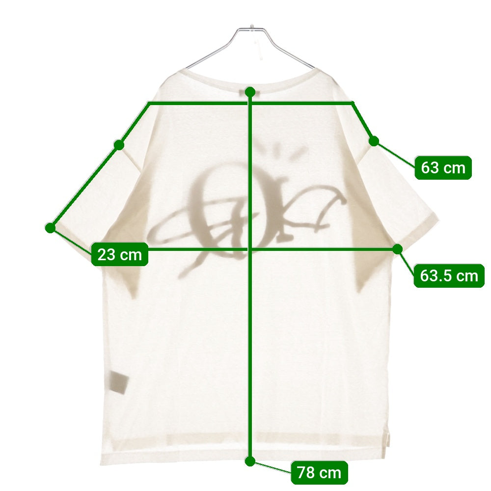 DIOR(ディオール) 22AW ×Travis Scott Cactus Jack カクタスジャック フロントプリント クルーネック 半袖Tシャツ ホワイト 283J632A0752