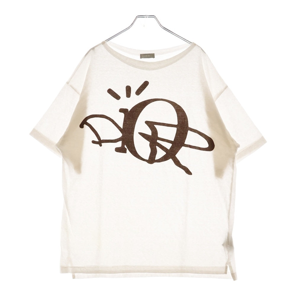 DIOR(ディオール) 22AW ×Travis Scott Cactus Jack カクタスジャック フロントプリント クルーネック 半袖Tシャツ ホワイト 283J632A0752