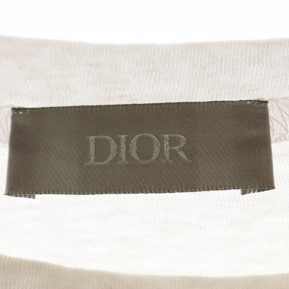 DIOR(ディオール) 22AW ×Travis Scott Cactus Jack カクタスジャック フロントプリント クルーネック 半袖Tシャツ ホワイト 283J632A0752