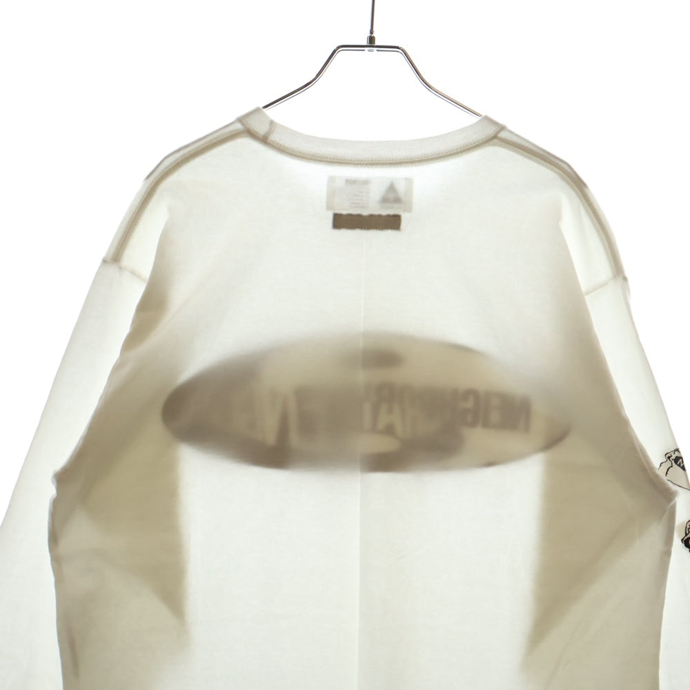 CHALLENGER(チャレンジャー) ×NEIGHBORHOOD 2021 MIX LOGO SKULL L/S TEE ネイバーフッド ミックスロゴ スカル カットソー CLG-TS-021-049 ホワイト