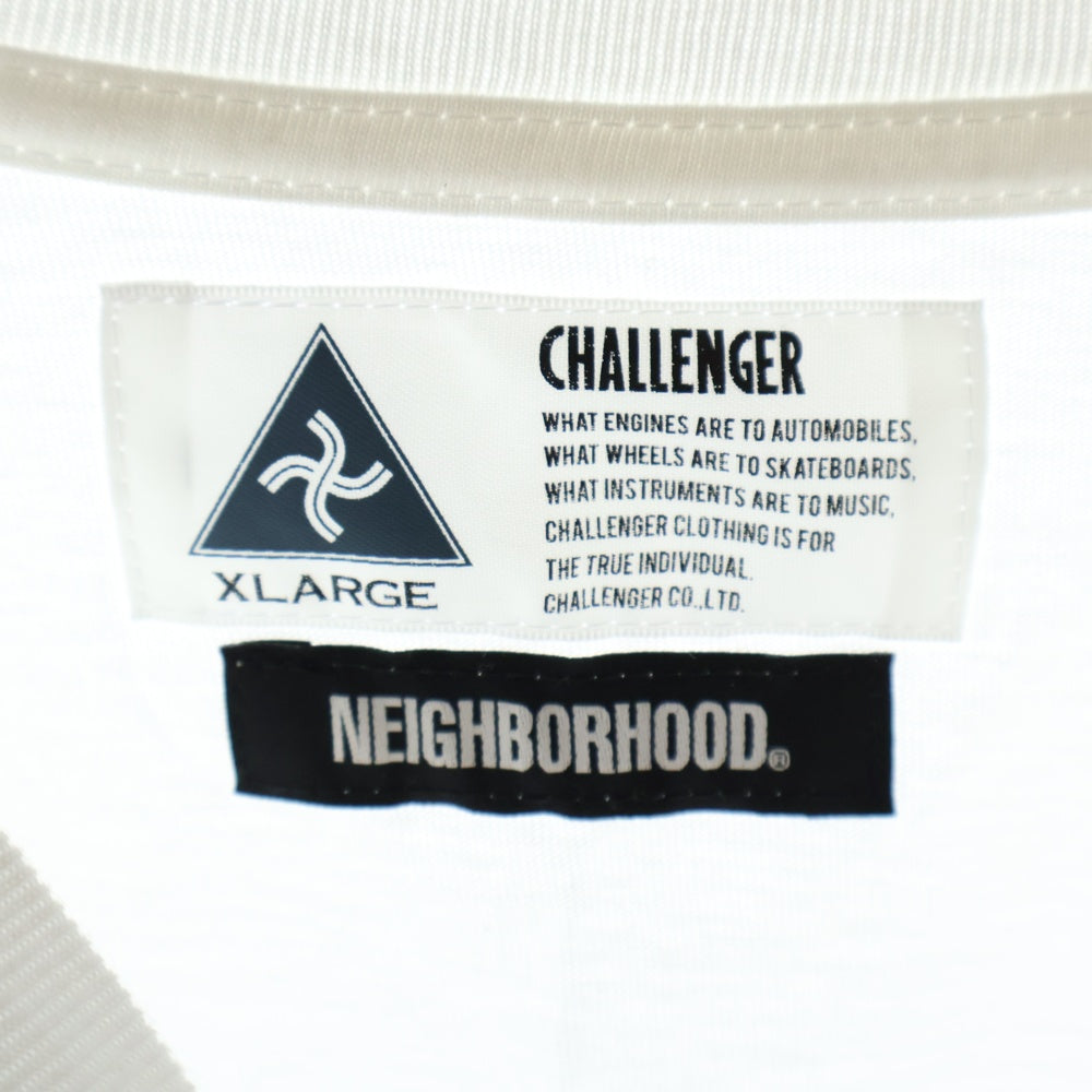 CHALLENGER(チャレンジャー) ×NEIGHBORHOOD 2021 MIX LOGO SKULL L/S TEE ネイバーフッド ミックスロゴ スカル カットソー CLG-TS-021-049 ホワイト