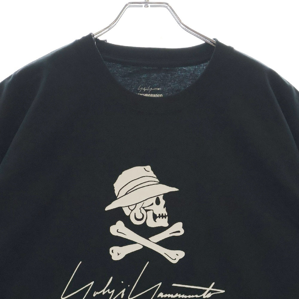 NEIGHBORHOOD(ネイバーフッド) 23SS ×YOHJI YAMAMOTO ヨウジヤマモト ロゴ プリントTシャツ ブラック