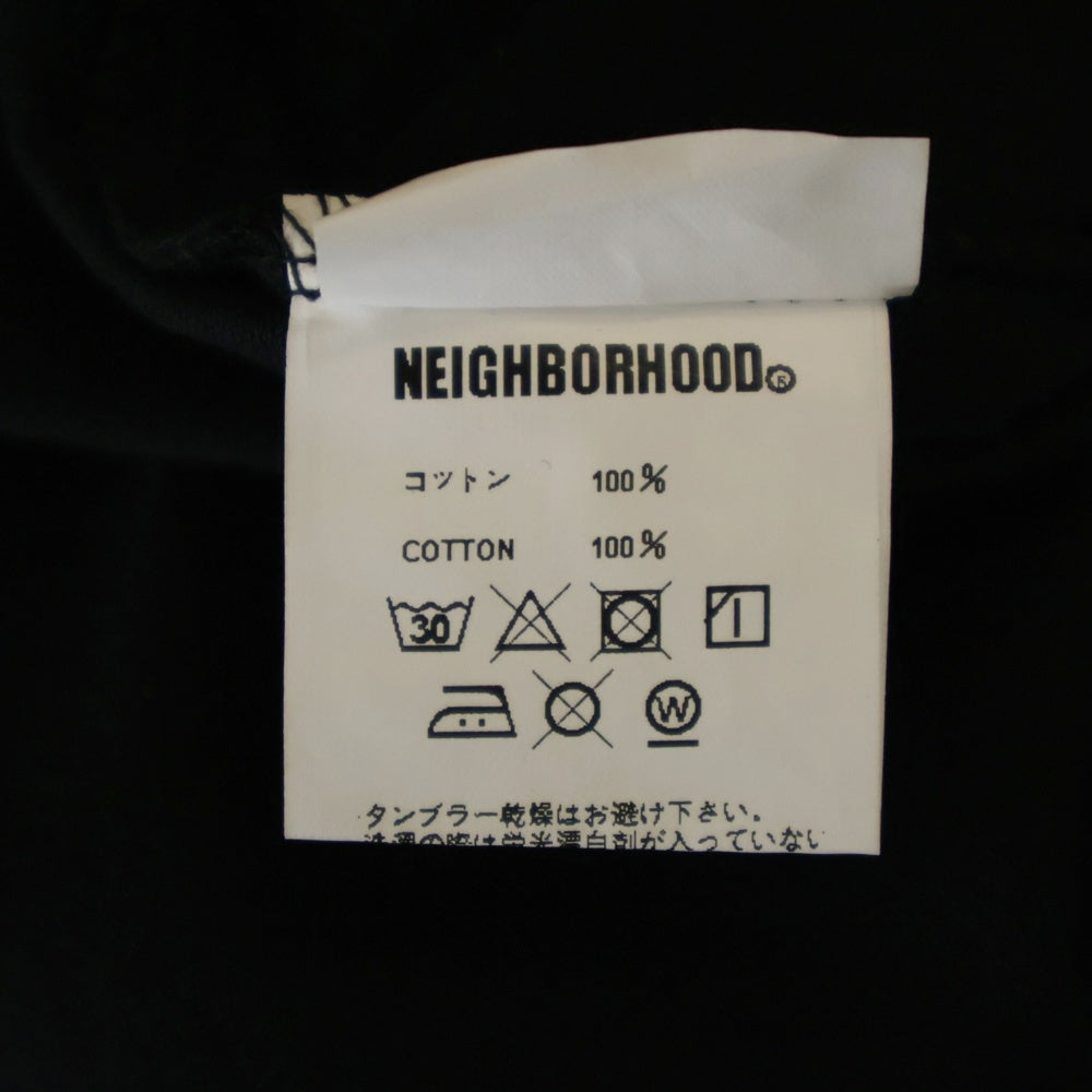 NEIGHBORHOOD(ネイバーフッド) 23SS ×YOHJI YAMAMOTO ヨウジヤマモト ロゴ プリントTシャツ ブラック