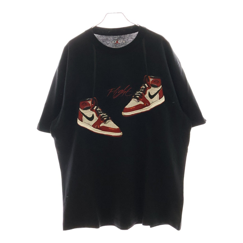 JORDAN BRAND(ジョーダンブランド) エアジョーダン1 ハイシカゴ プリント Tシャツ カットソー 半袖 クルーネックTシャツ FD0536-010 ブラック