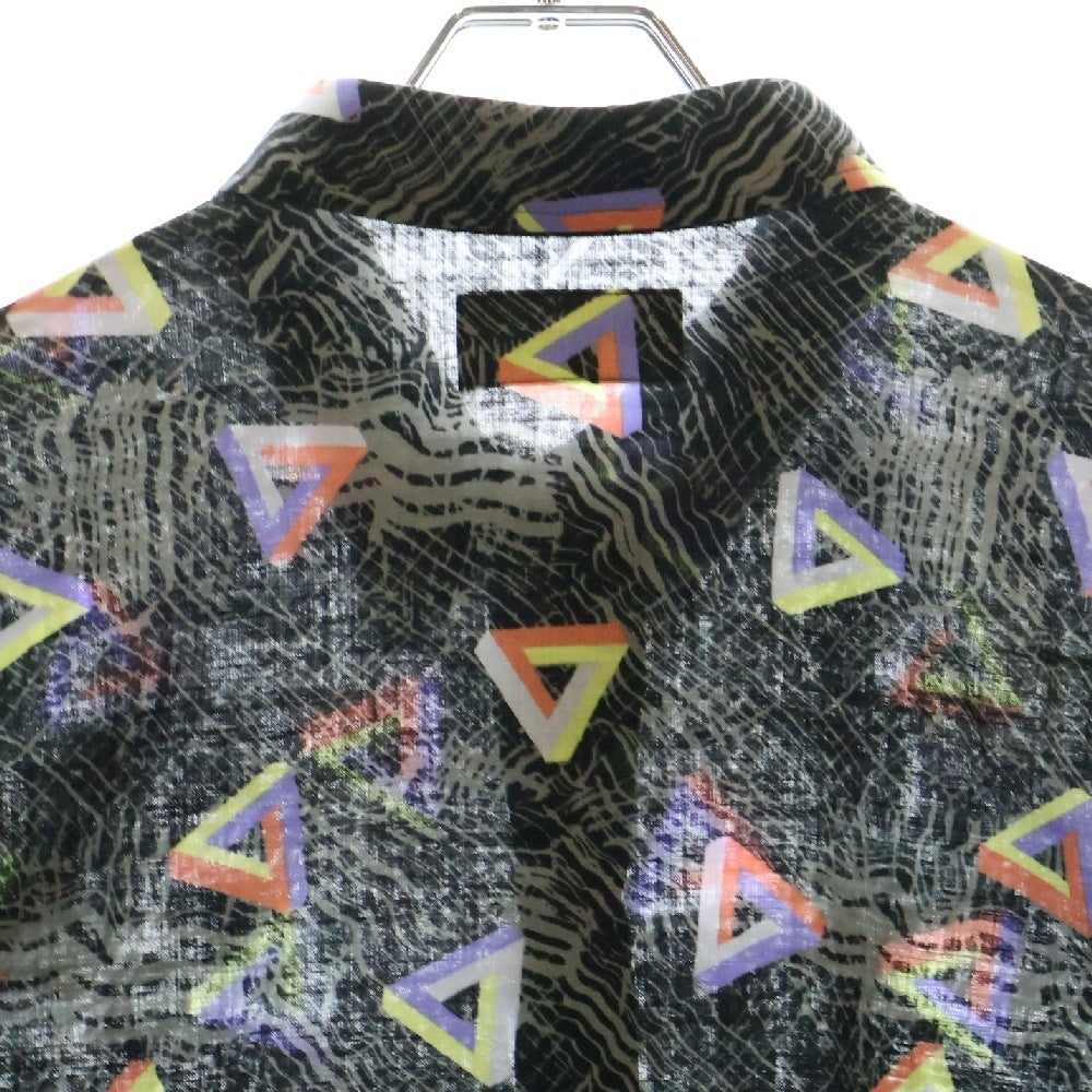 MASSES(マシス) SPACE TRIANGLE SHIRT スペーストライアングルシャツ 総柄 ロングスリーブシャツ グレー