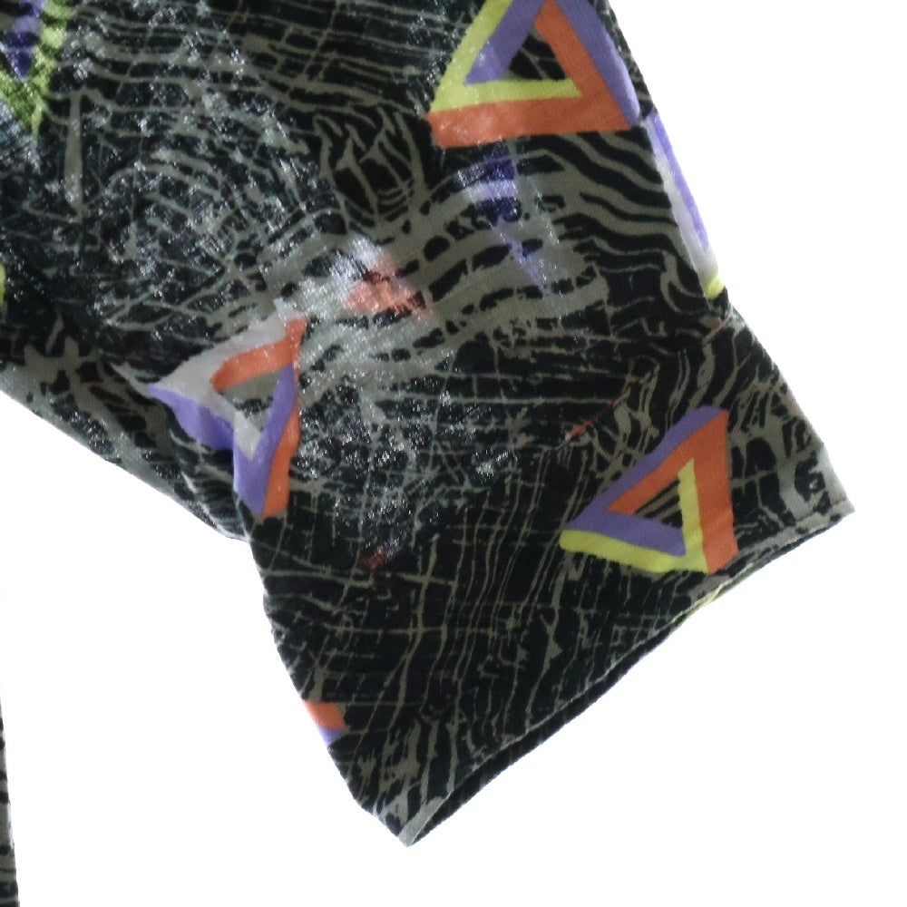 MASSES(マシス) SPACE TRIANGLE SHIRT スペーストライアングルシャツ 総柄 ロングスリーブシャツ グレー