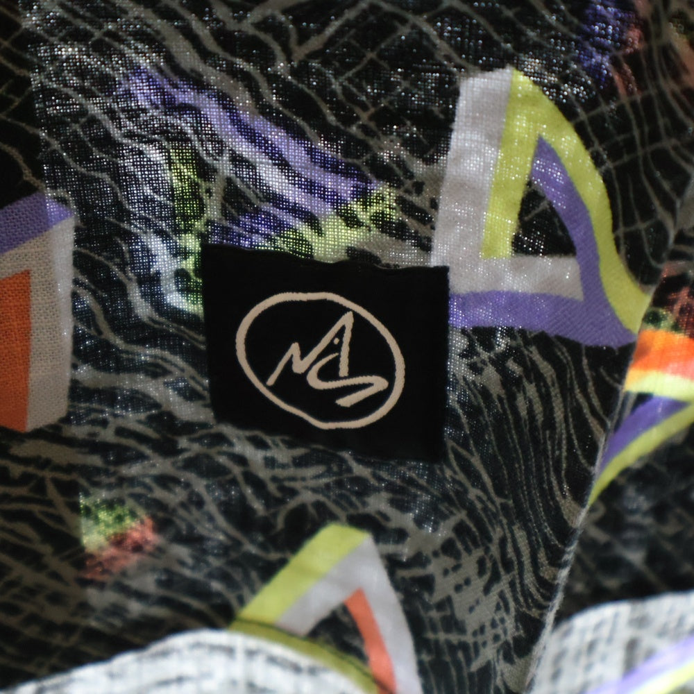 MASSES(マシス) SPACE TRIANGLE SHIRT スペーストライアングルシャツ 総柄 ロングスリーブシャツ グレー