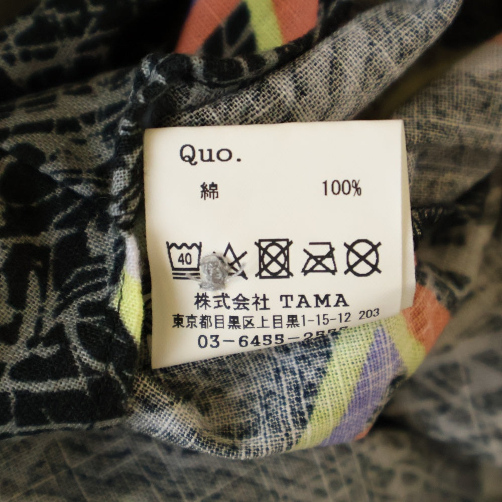 MASSES(マシス) SPACE TRIANGLE SHIRT スペーストライアングルシャツ 総柄 ロングスリーブシャツ グレー