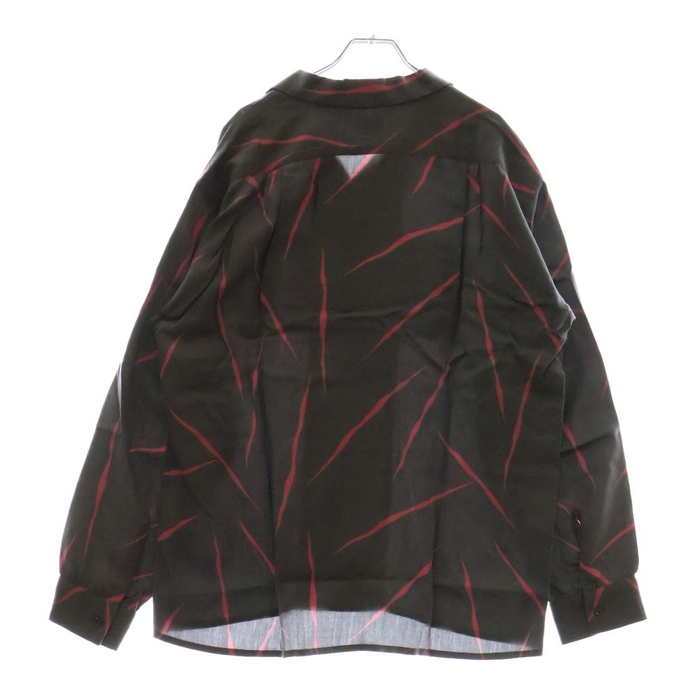 MASSES(マシス) RAYON PRINT SHT レーヨンプリントシャツ 長袖シャツ グレー