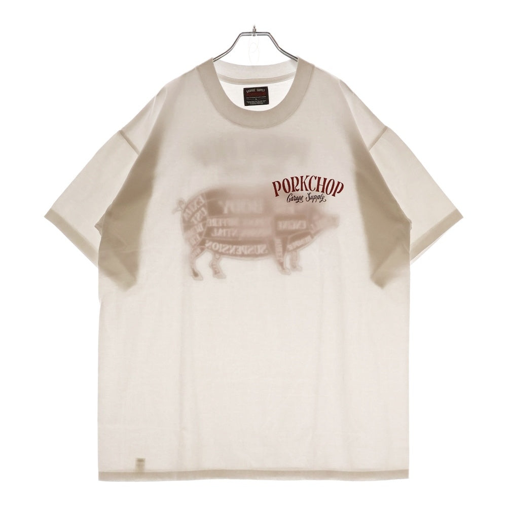 PORKCHOP(ポークチョップ) PORK BACK TEE ポークバックT プリントTシャツ ホワイト