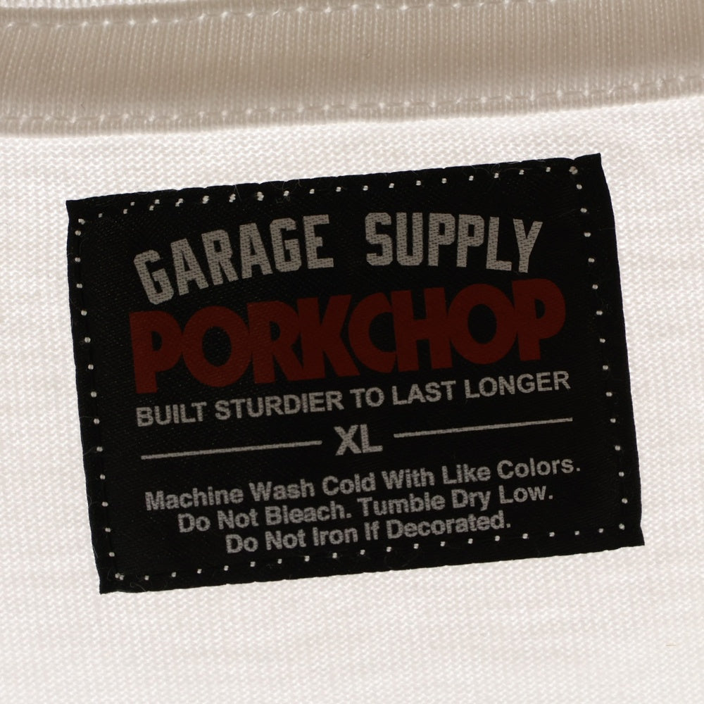 PORKCHOP(ポークチョップ) PORK BACK TEE ポークバックT プリントTシャツ ホワイト