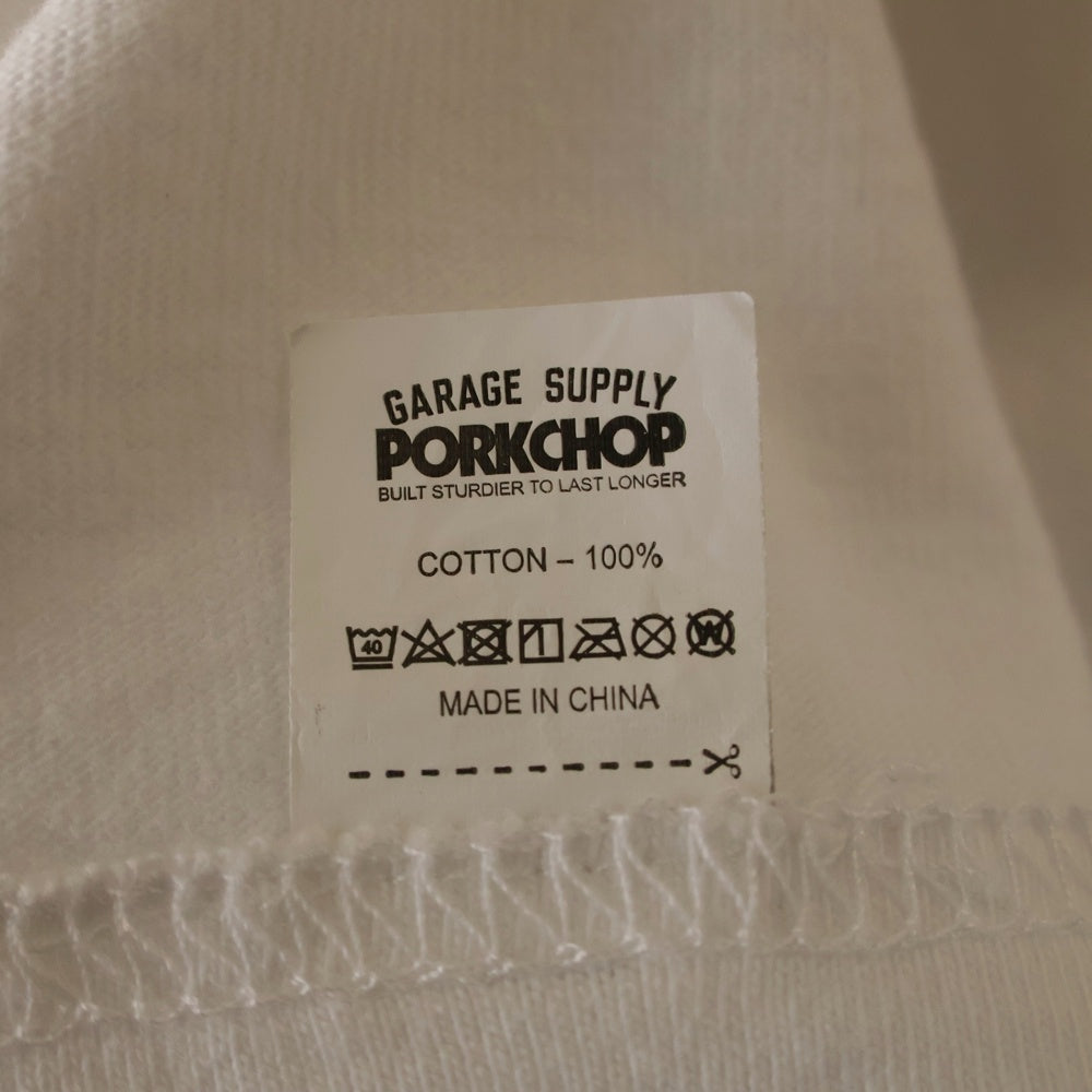 PORKCHOP(ポークチョップ) PORK BACK TEE ポークバックT プリントTシャツ ホワイト