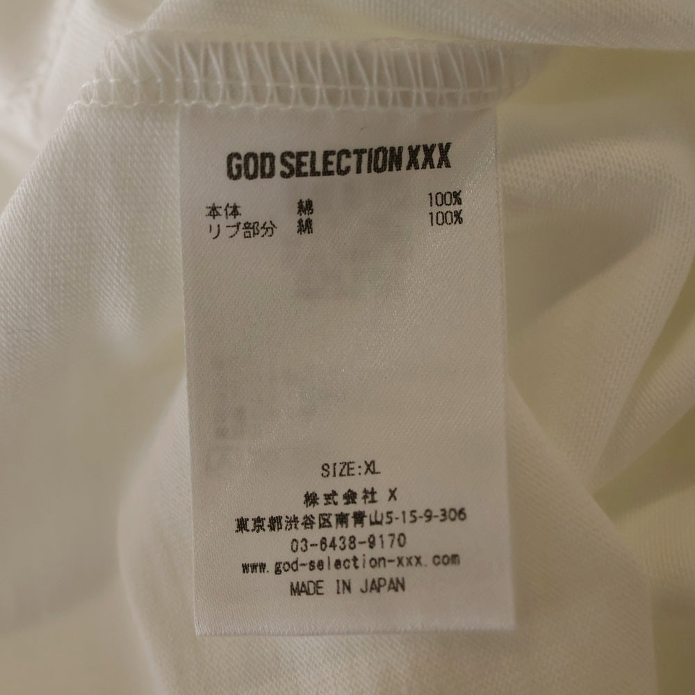 GOD SELECTION XXX(ゴッドセレクショントリプルエックス) ×ONE PIECE ワンピース ルフィ プリントTシャツ GX-S22-OPST-02 ブラック