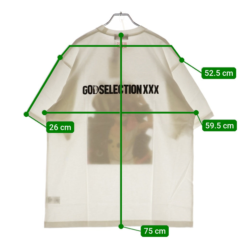 GOD SELECTION XXX(ゴッドセレクショントリプルエックス) ×ONE PIECE ワンピース ルフィ プリントTシャツ GX-S22-OPST-02 ブラック