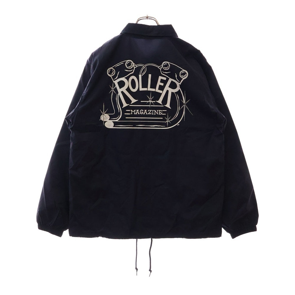 NO BRAND(ノーブランド) ROLLER MAGAZINE AKASAKA KIOSK ローラーマガジン 赤坂キオスク ナイロン コーチジャケット ネイビー