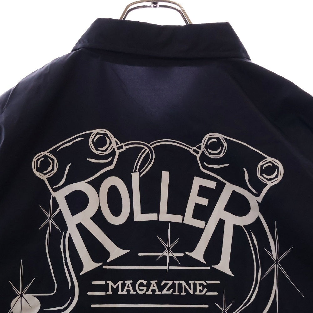NO BRAND(ノーブランド) ROLLER MAGAZINE AKASAKA KIOSK ローラーマガジン 赤坂キオスク ナイロン コーチジャケット ネイビー