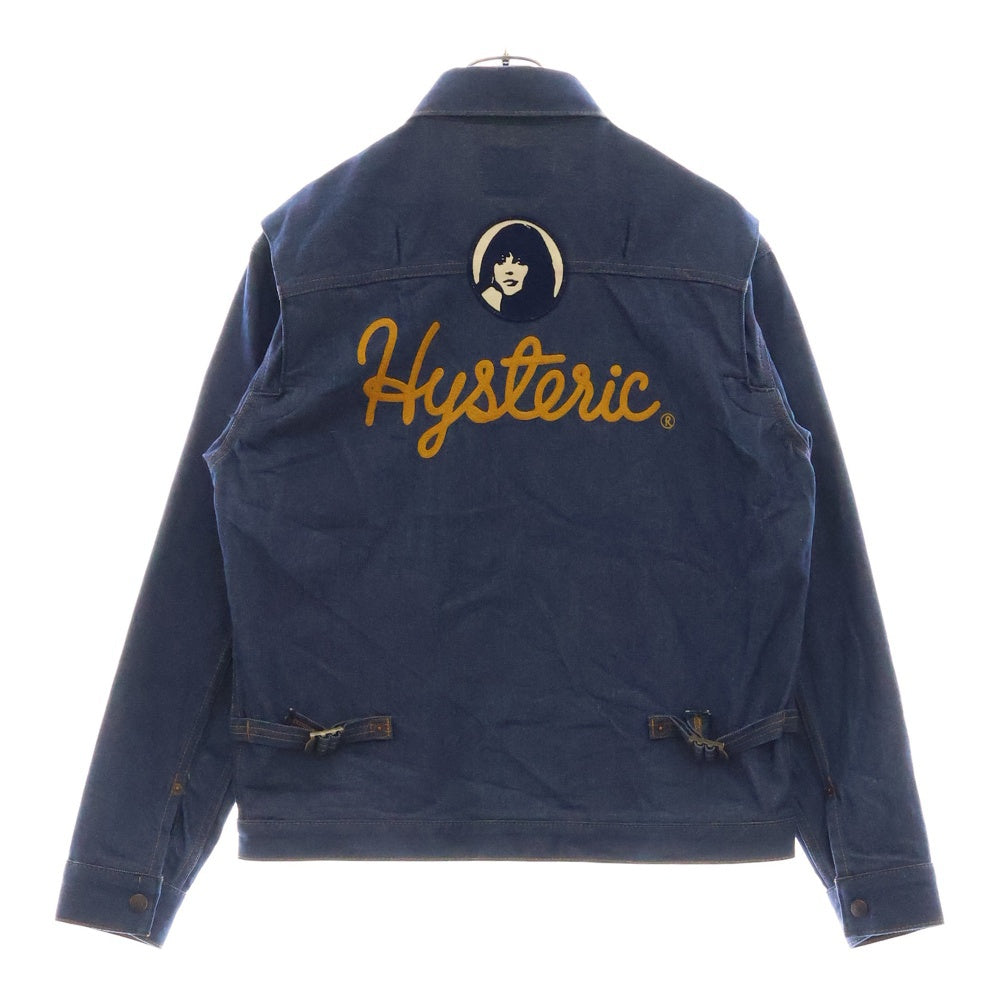 HYSTERIC GLAMOUR(ヒステリックグラマー) ロゴ刺繍 バックル付 デニムジャケット インディゴ