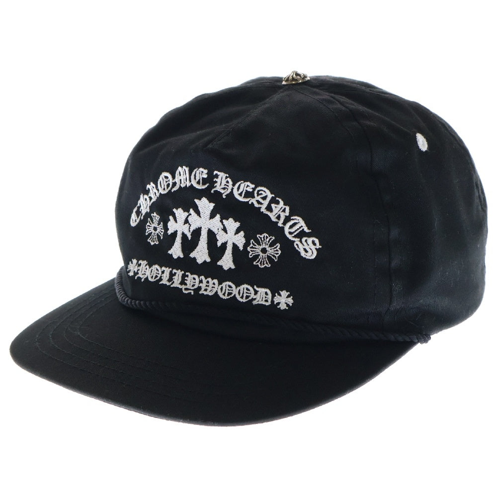 CHROME HEARTS(クロムハーツ) GAS STATION CAP セメタリークロス刺繍 ガスステーションキャップ 帽子 ブラック