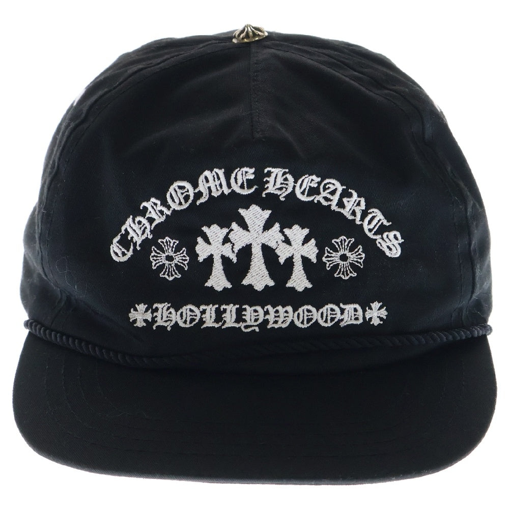 CHROME HEARTS(クロムハーツ) GAS STATION CAP セメタリークロス刺繍 ガスステーションキャップ 帽子 ブラック