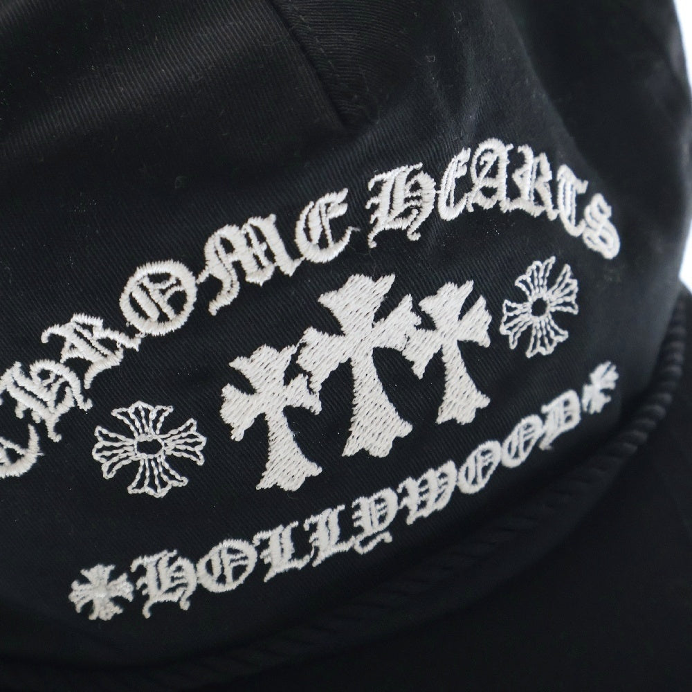 CHROME HEARTS(クロムハーツ) GAS STATION CAP セメタリークロス刺繍 ガスステーションキャップ 帽子 ブラック