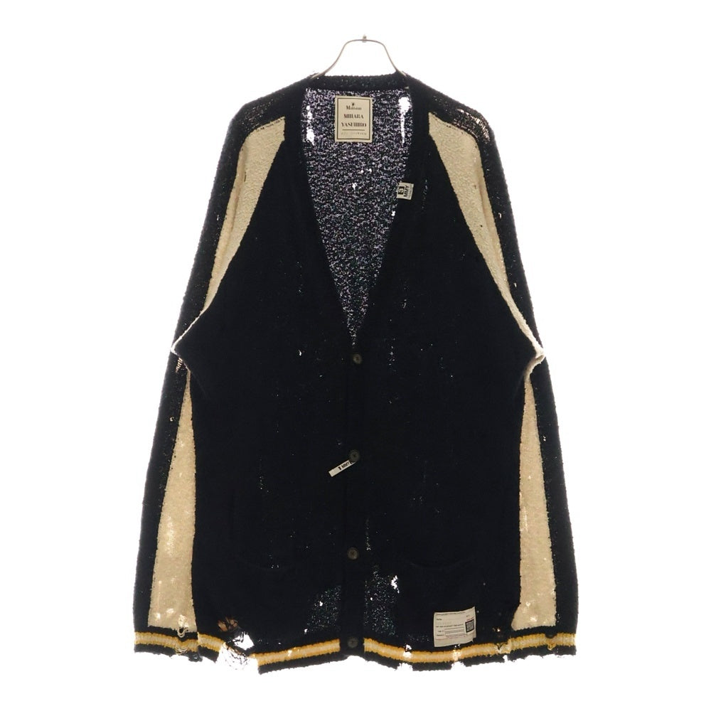 MAISON MIHARAYASUHIRO(メゾンミハラヤスヒロ) 24SS Knit Cardigan ヴィンテージ加工 ニットカーディガン ブラック C12CD511