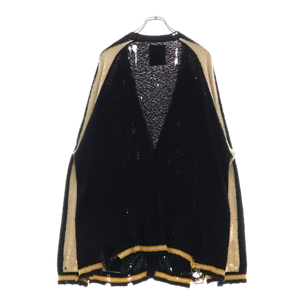 MAISON MIHARAYASUHIRO(メゾンミハラヤスヒロ) 24SS Knit Cardigan ヴィンテージ加工 ニットカーディガン ブラック C12CD511
