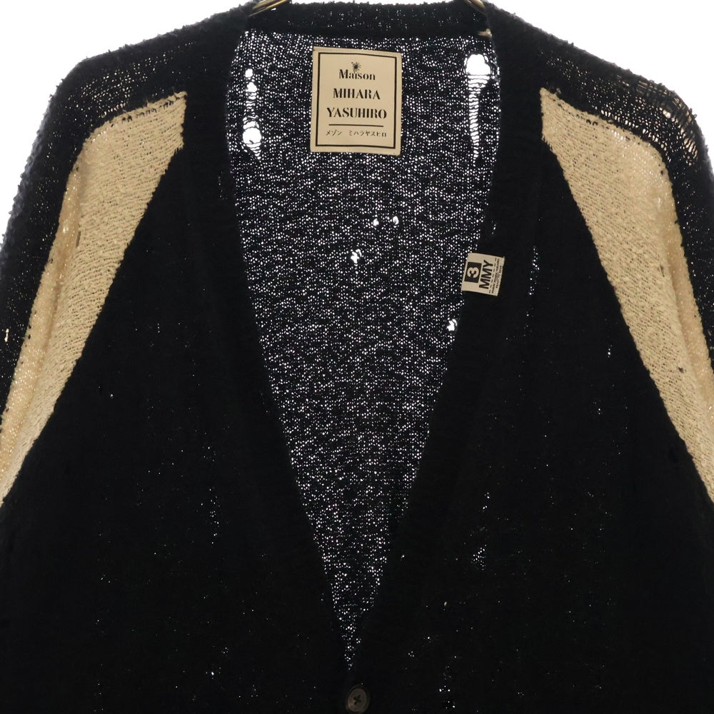 MAISON MIHARAYASUHIRO(メゾンミハラヤスヒロ) 24SS Knit Cardigan ヴィンテージ加工 ニットカーディガン ブラック C12CD511