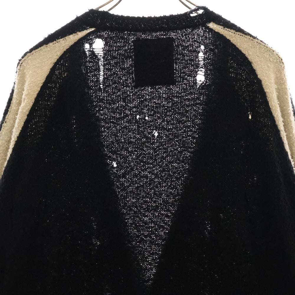 MAISON MIHARAYASUHIRO(メゾンミハラヤスヒロ) 24SS Knit Cardigan ヴィンテージ加工 ニットカーディガン ブラック C12CD511