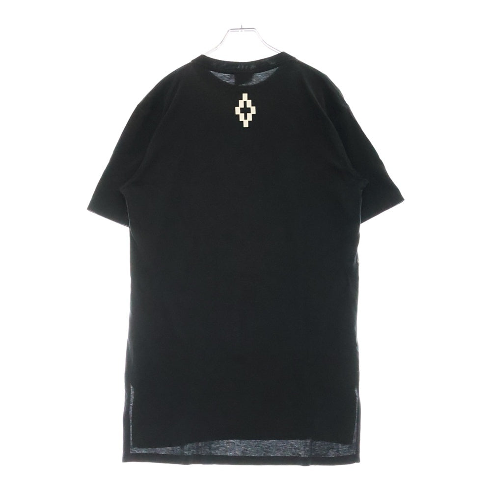 MARCELO BURLON(マルセロバーロン) GUANAJAY ドクロ総柄 クルーネック 半袖Tシャツ ブラック