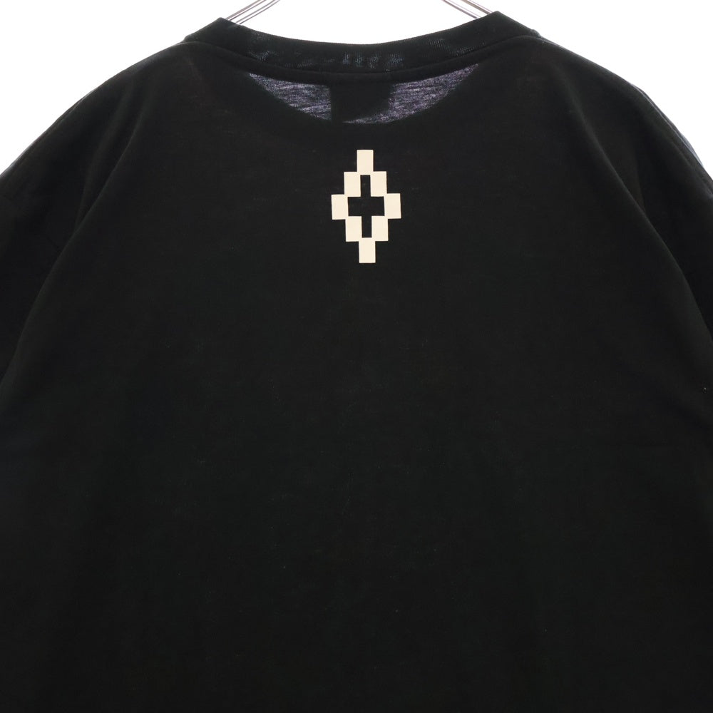 MARCELO BURLON(マルセロバーロン) GUANAJAY ドクロ総柄 クルーネック 半袖Tシャツ ブラック