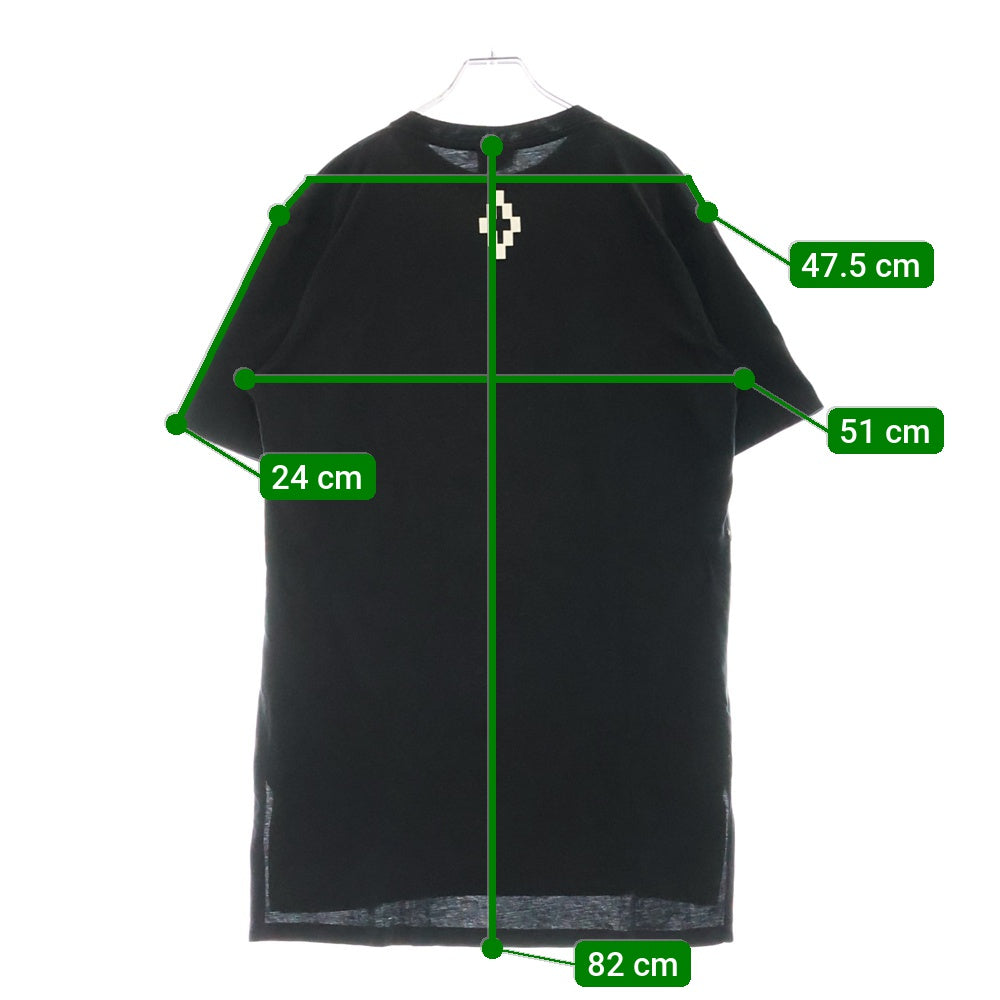 MARCELO BURLON(マルセロバーロン) GUANAJAY ドクロ総柄 クルーネック 半袖Tシャツ ブラック