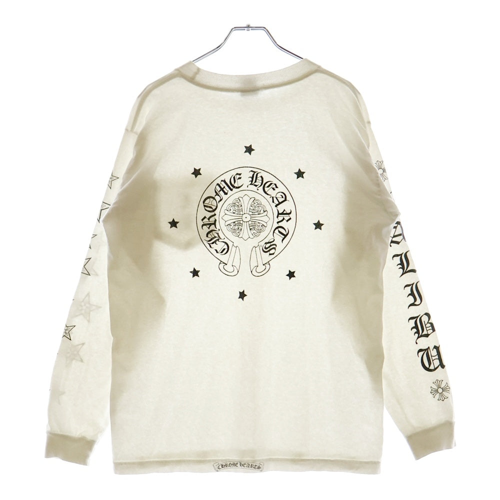 CHROME HEARTS(クロムハーツ) OLD フロントポケットCHプリント クルーネック 長袖Tシャツ ホワイト