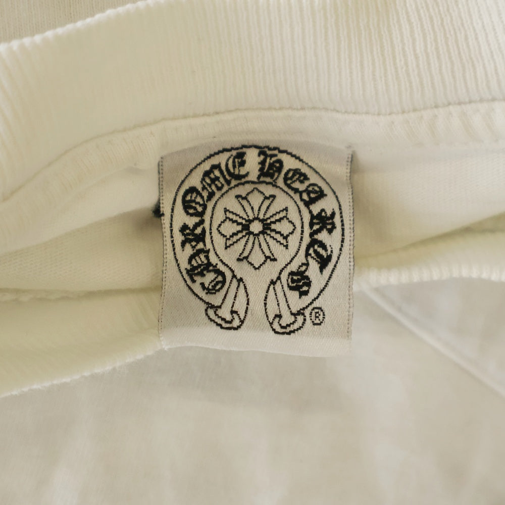CHROME HEARTS(クロムハーツ) OLD フロントポケットCHプリント クルーネック 長袖Tシャツ ホワイト