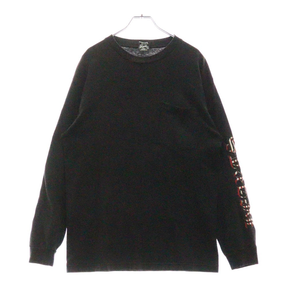 CHROME HEARTS(クロムハーツ) OLD オールド 袖ロゴプリント クルーネック 長袖Tシャツ ブラック