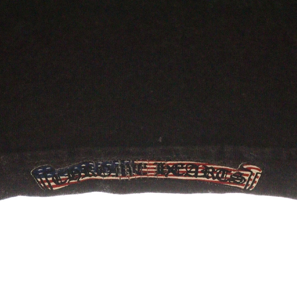 CHROME HEARTS(クロムハーツ) OLD オールド 袖ロゴプリント クルーネック 長袖Tシャツ ブラック