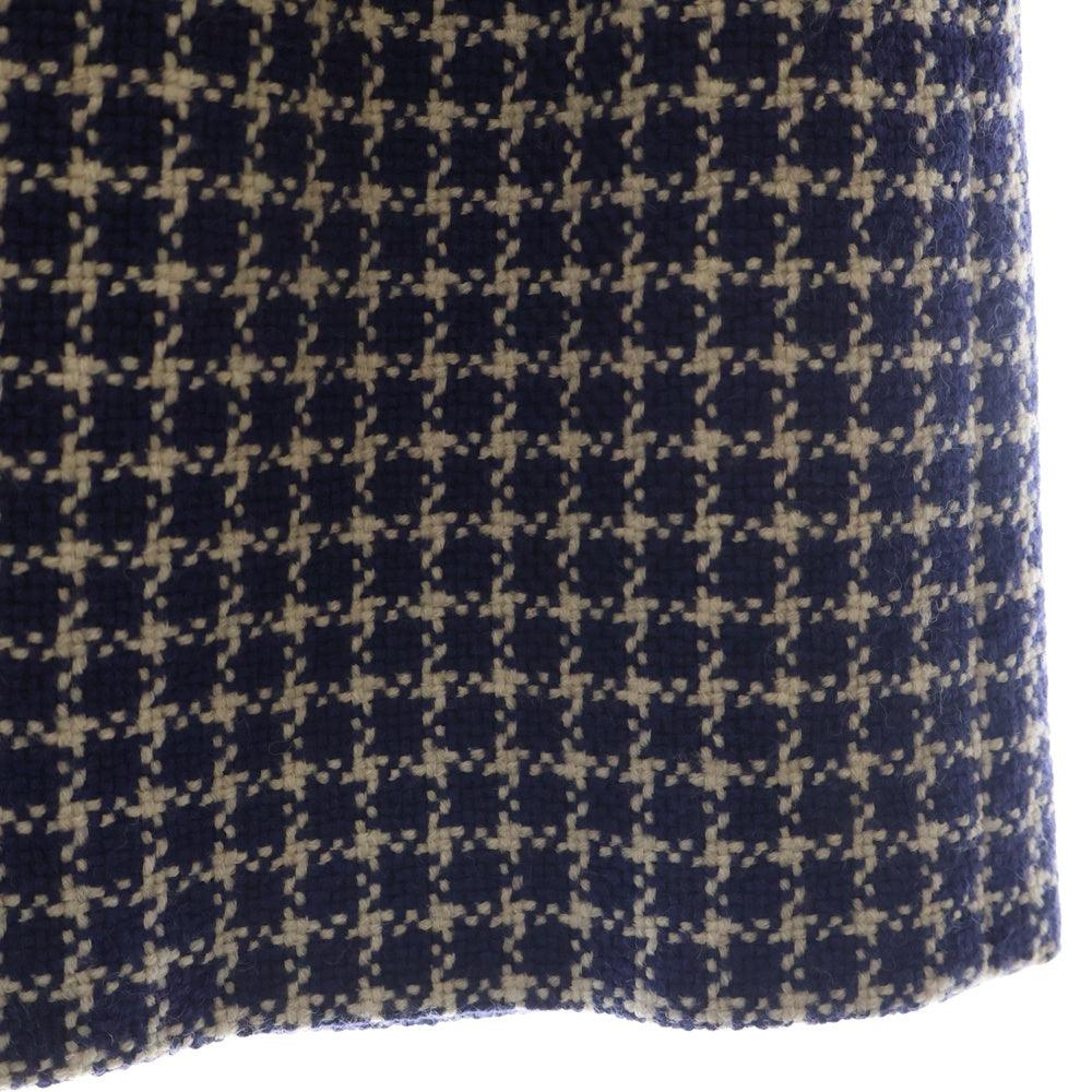 miumiu(ミュウミュウ) ウール×アクリル スカート ネイビー/ホワイト レディース MG1569