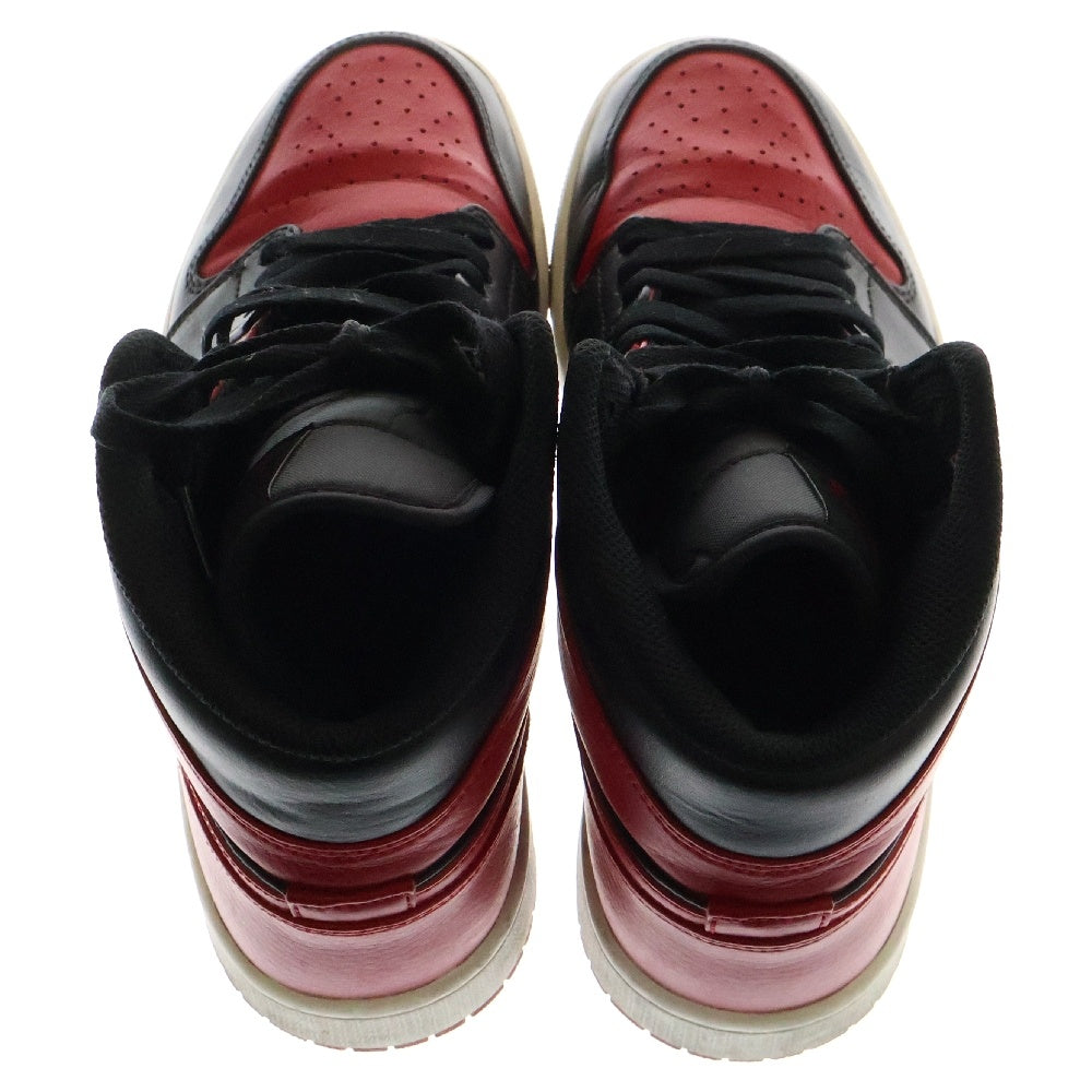 NIKE(ナイキ) AIR JORDAN 1 MID BRED 554724-074 エアジョーダン1 ブレッド ミッドカットスニーカー ブラック/レッド US8/26cm