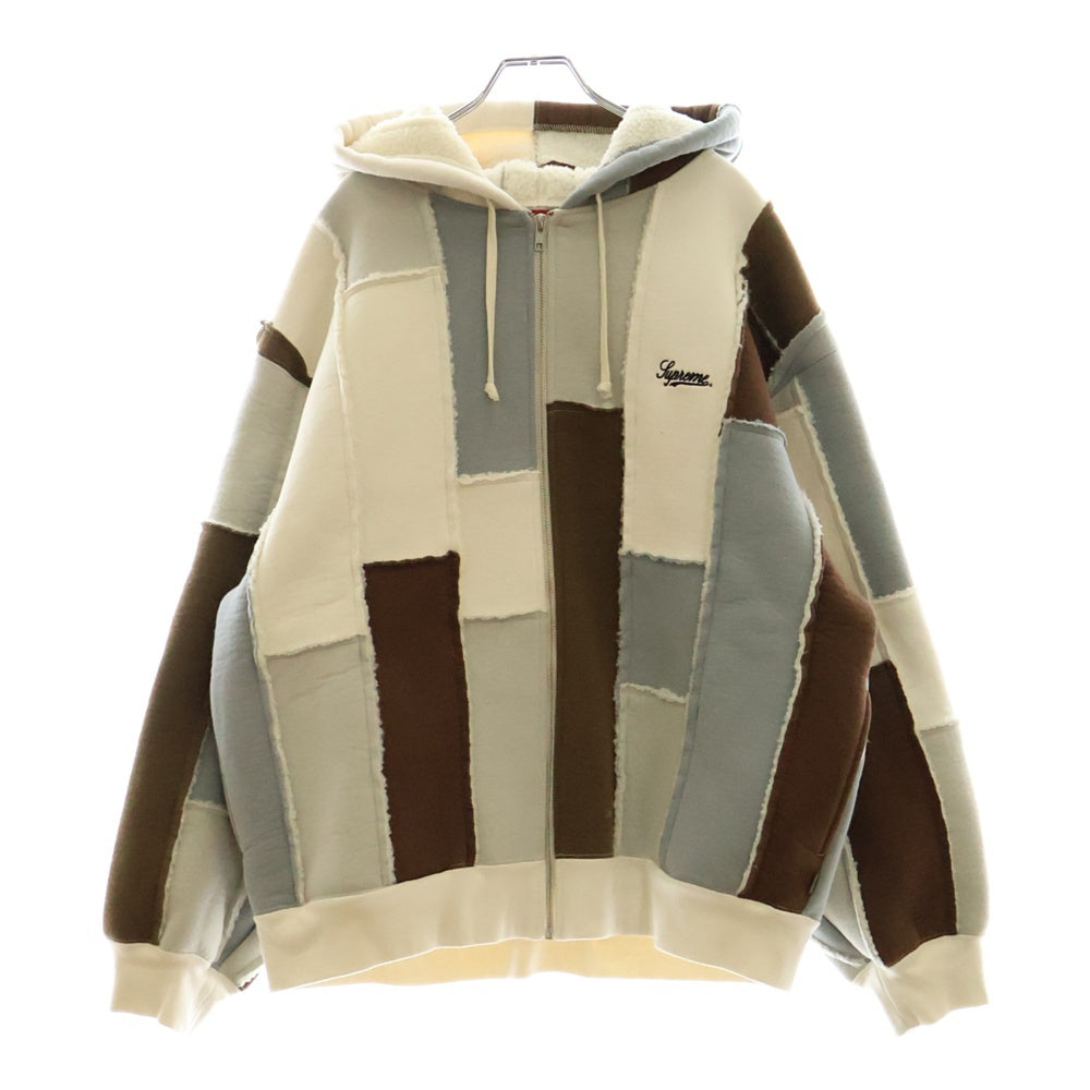 SUPREME(シュプリーム) 23AW Faux Shearling Zip Up Hooded Sweatshirt ファーシアリングジップアップパーカー アイボリー
