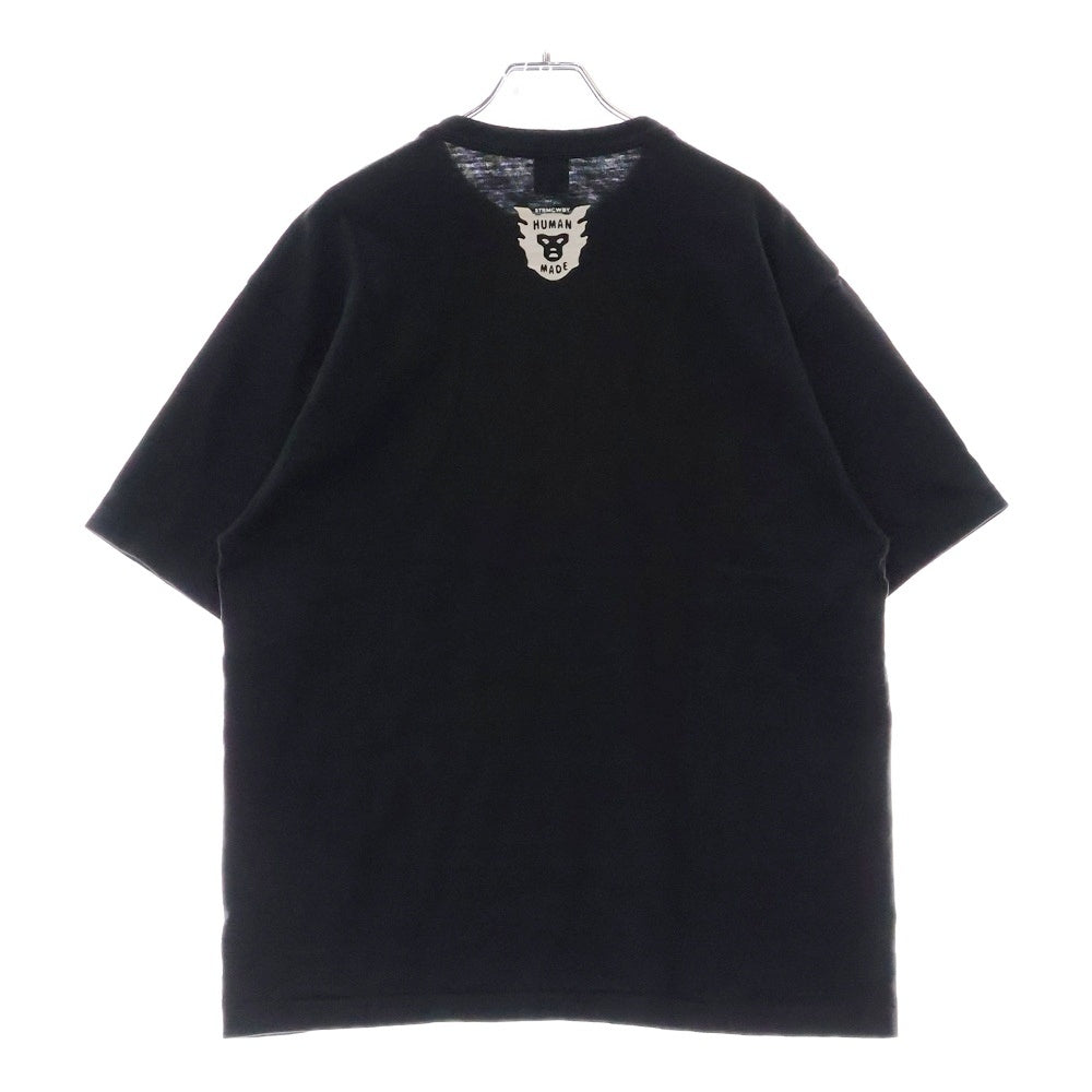HUMAN MADE(ヒューマンメイド) Heart Half Slub Yarn Tee ハートプリント 半袖Tシャツ ブラック HM20TE002