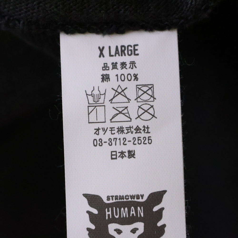 HUMAN MADE(ヒューマンメイド) Heart Half Slub Yarn Tee ハートプリント 半袖Tシャツ ブラック HM20TE002