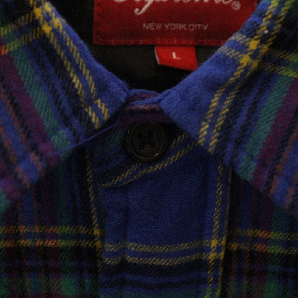 SUPREME(シュプリーム) 21AW Quilted Plaid Flannel Shirt キルテッドプレイドフランネルシャツ 中綿入りチェック長袖シャツ ブルー
