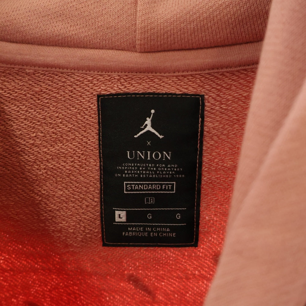 NIKE(ナイキ) 20AW ×UNION Flying High Hooded Sweatshirt ユニオンコラボ フォトプリントプルオーバーパーカー ピンク CV1348-685