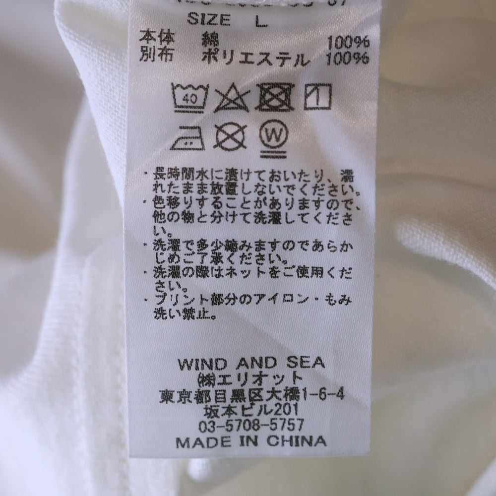 WIND AND SEA(ウィンダンシー) 20SS flower PHOTO T-SHIRT フラワーフォトプリント半袖Tシャツ クルーネックカットソー ホワイト