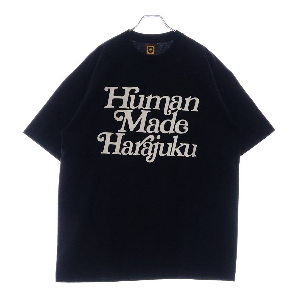 HUMAN MADE(ヒューマンメイド) 20SS ×Girls Dont Cry Harajuku T-SHIRT ガールズドントクライ 原宿リニューアル記念 プリント半袖Tシャツ クルーネックカットソー ブラック XX20TE007