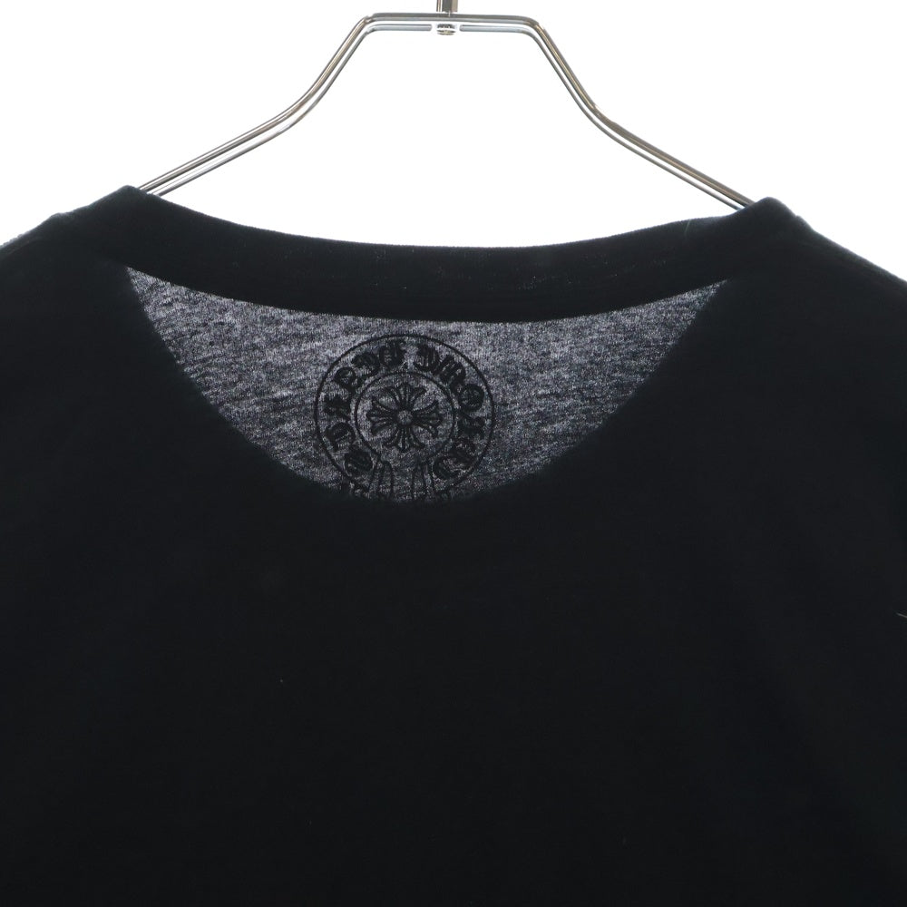 CHROME HEARTS(クロムハーツ) CH L/S /1 ネックロゴプリント長袖Tシャツ カットソー ブラック