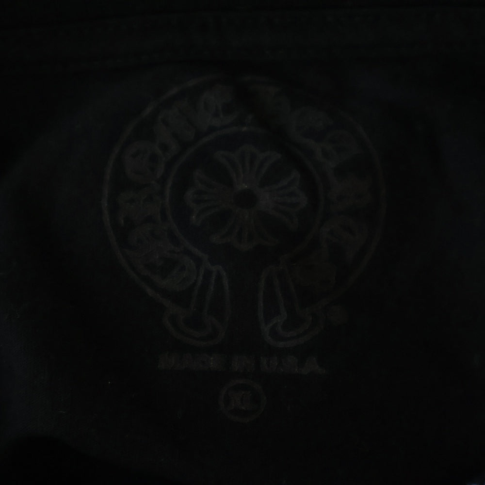 CHROME HEARTS(クロムハーツ) CH L/S /1 ネックロゴプリント長袖Tシャツ カットソー ブラック